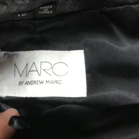 Marc by Andrew Marc high waisted leather skirt 7/8 9/10 - Picture 7 of 9